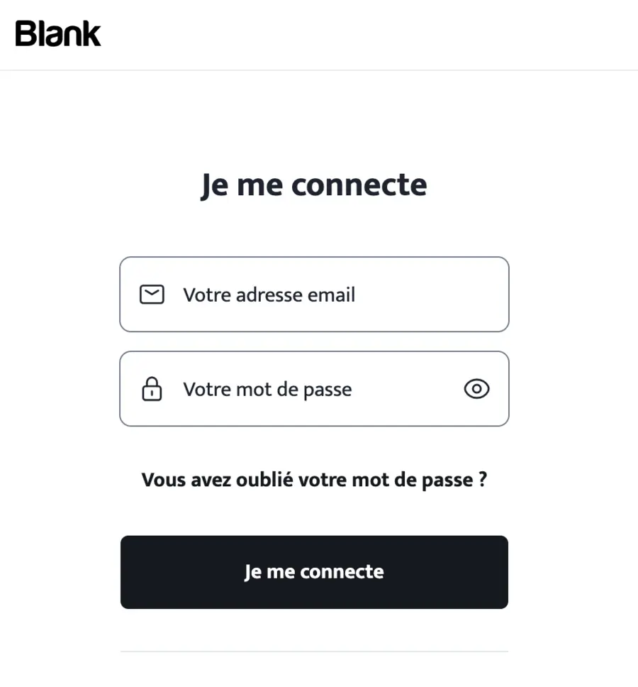 Connection à l'espace client Blank