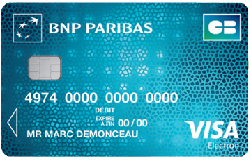 Carte Visa Electron BNP Paribas