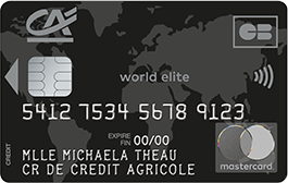 Carte World Elite Mastercard Crédit Agricole