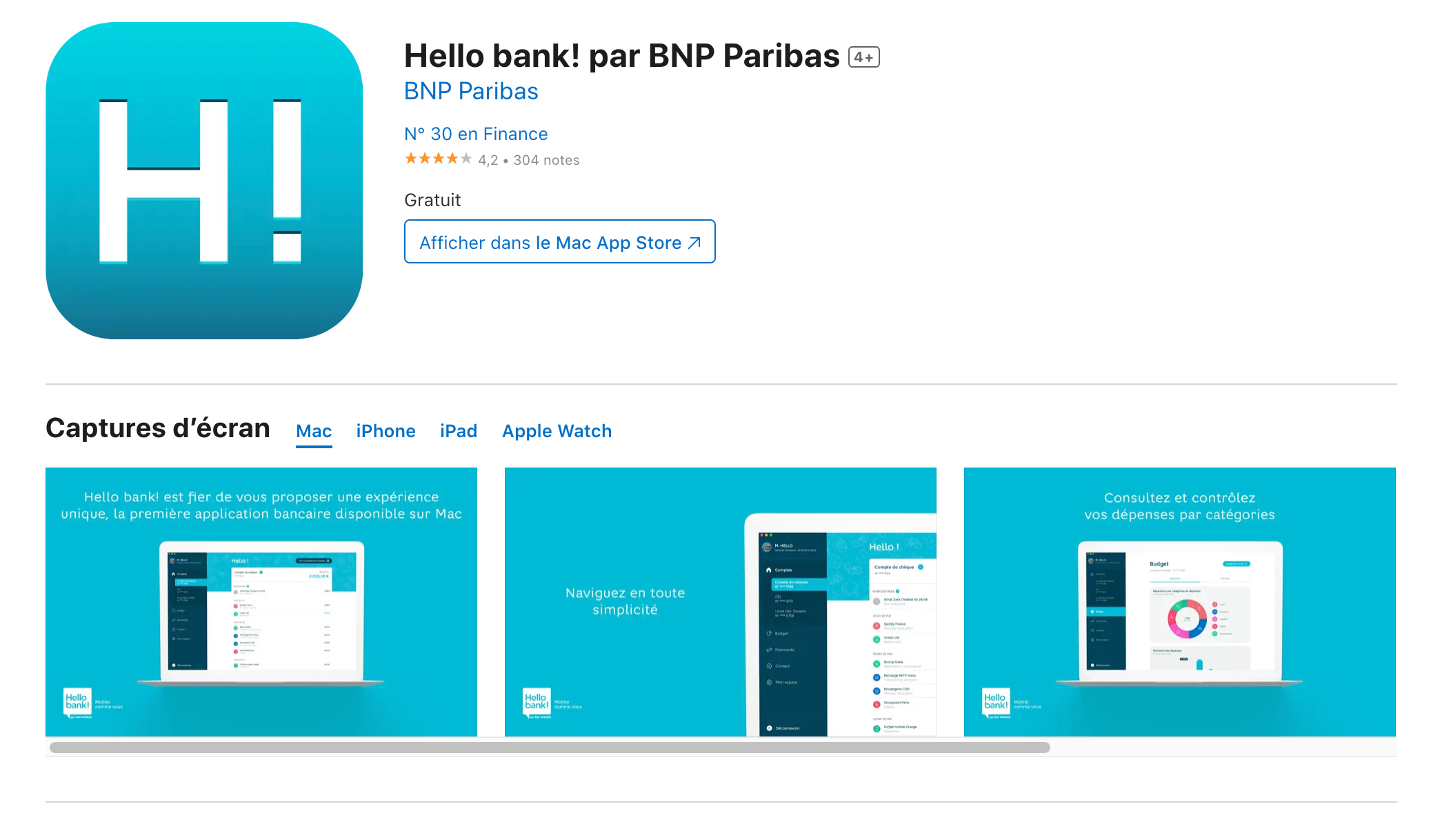 App Store Hello Bank Pro