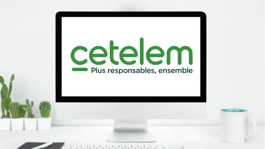 Cetelem logo français sur ordinateur
