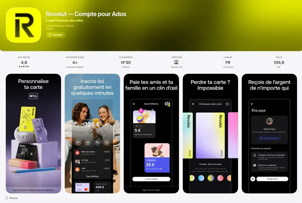 Revolut Application Mobile Junior