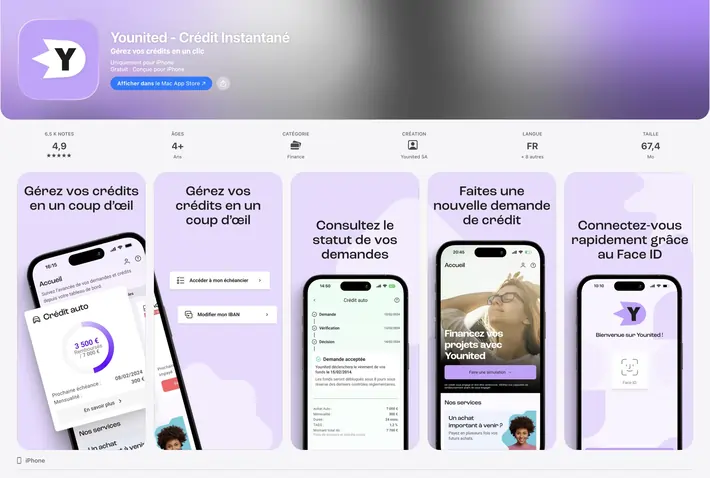 Application Mobile Younited